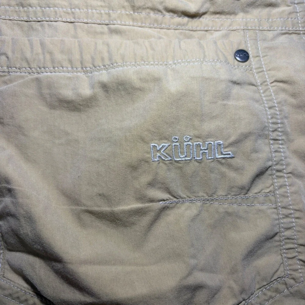 Kuhl Rydr Pants Mens 35x32(30)Tan Khaki Cotton Nylon Hiking Outdoor Work Trouser